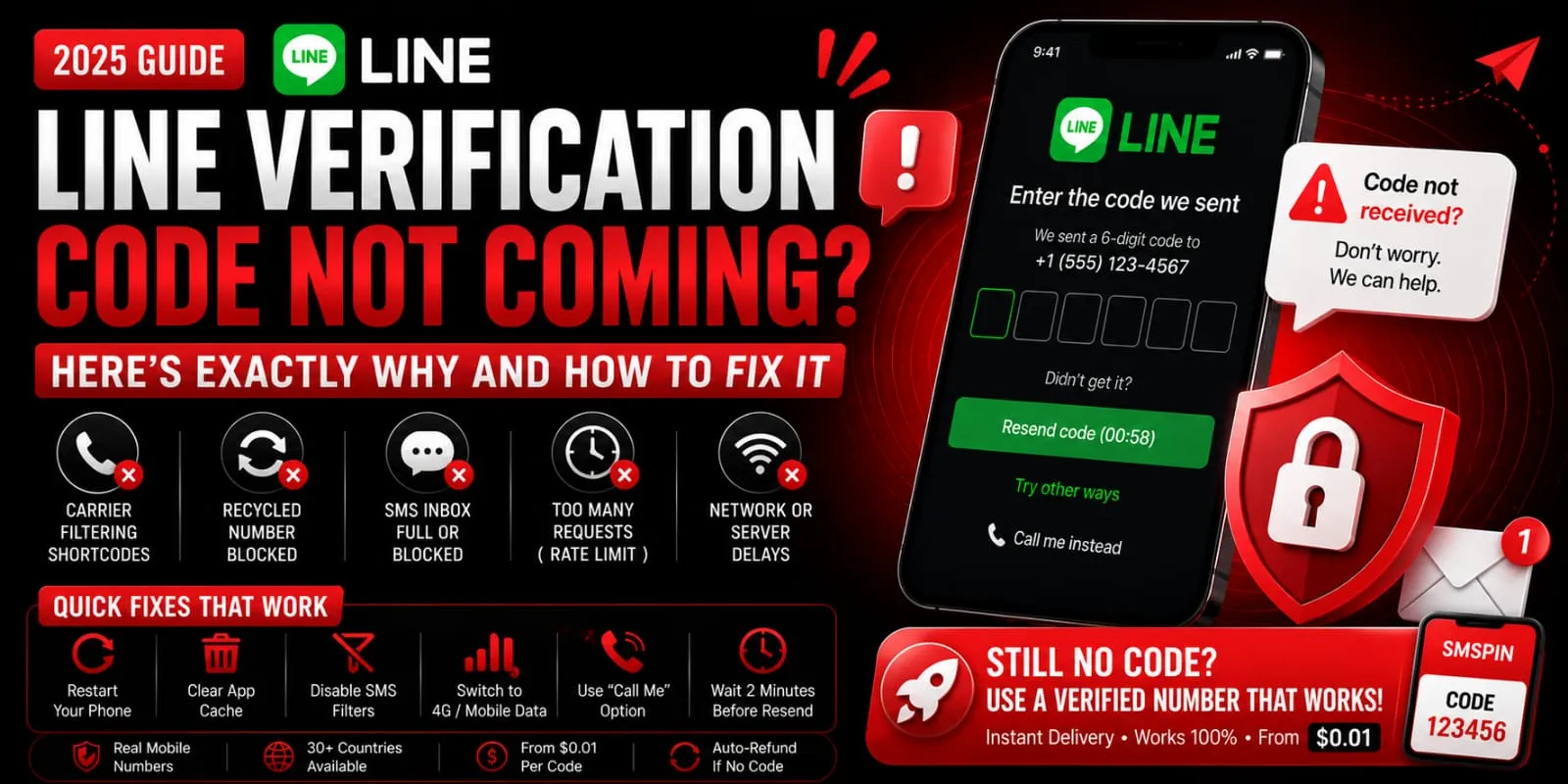 Line For Verification Code How to Fix LINE Verification Code Not Coming | SMSPin